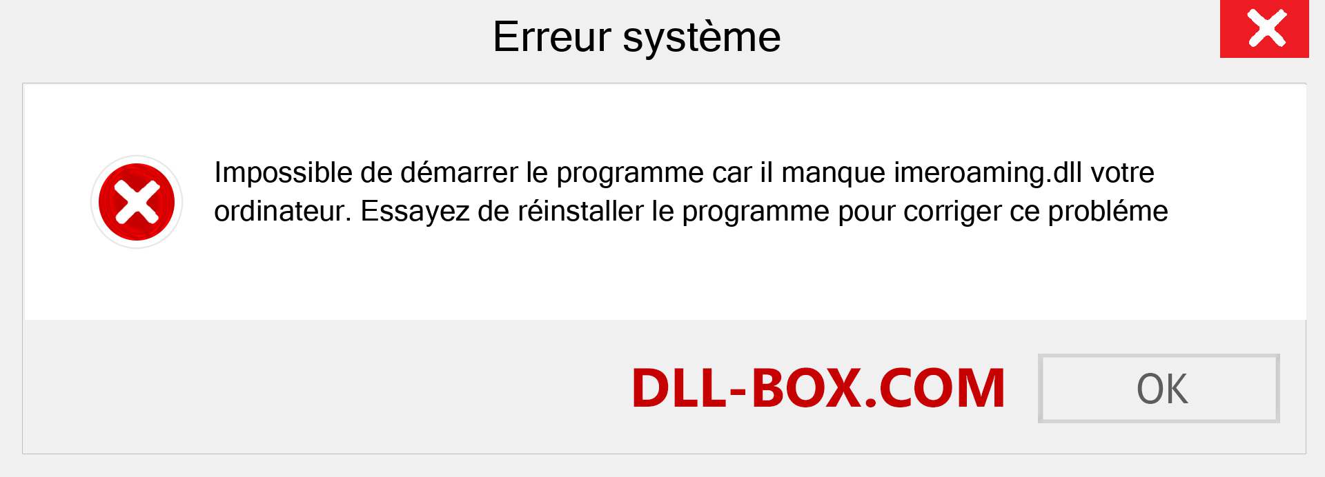 Le fichier imeroaming.dll est manquant ?. Télécharger pour Windows 7, 8, 10 - Correction de l'erreur manquante imeroaming dll sur Windows, photos, images