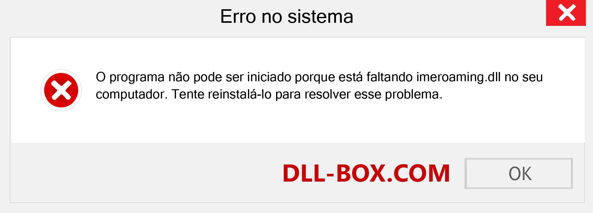 Arquivo imeroaming.dll ausente ?. Download para Windows 7, 8, 10 - Correção de erro ausente imeroaming dll no Windows, fotos, imagens